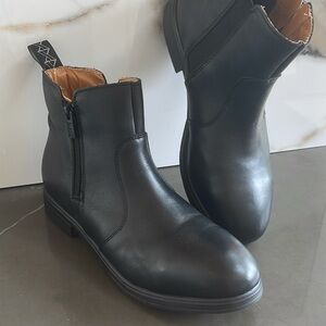 XENA V1 OMEGA STEEL TOE boots size 42 (10) LEATHER-BOOTS Oil-Slip resistant!